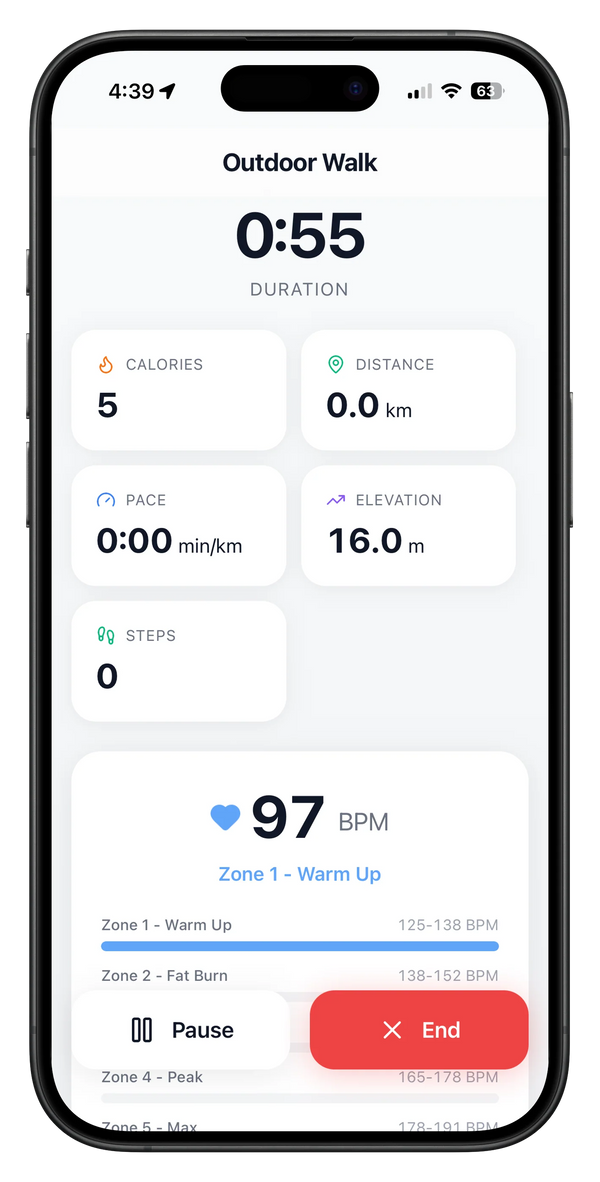 App screen left